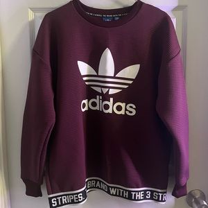 Adidas Trefoil Textured Sweatshirt - Women’s Small